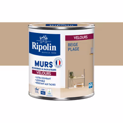 Peinture intérieure Beige Plage aspect Velours Ultra-Couvrante pour Murs, Boiseries et Radiateurs - Ripolin La peinture Ripol ...