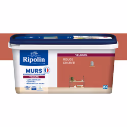 Peinture intérieure Rouge Chianti Velours Ultra-Couvrante pour Murs, Boiseries et Radiateurs - Ripolin La peinture Ripolin as ...