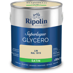 Ripolin - Peinture Couleur Superlaque Glycéro 2en1 Satin - 2L - Lin ral 1015