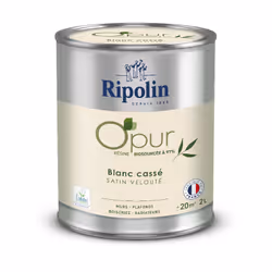 Peinture intérieure à base de résine Biosourcée à 97% - Satin - Ripolin Cette peinture intérieure Ripolin à base de résine bi ...