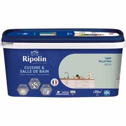 Ripolin Peinture Cuisine & Salle de Bain – Satin – Intérieur La composition de la formule Cuisine & Salle de bain assure un r ...