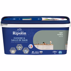Ripolin Peinture Cuisine & Salle de Bain – Satin – Intérieur La composition de la formule Cuisine & Salle de bain assure un r ...