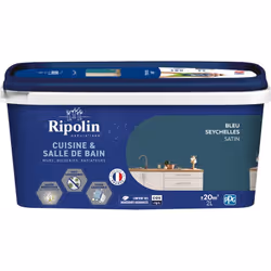 Ripolin Peinture Cuisine & Salle de Bain – Satin – Intérieur La composition de la formule Cuisine & Salle de bain assure un r ...