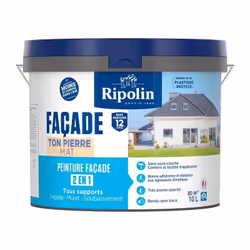 Découvrez la peinture façade RIPOLIN 2 en 1, idéale pour protéger et embellir vos extérieurs. Avec sa sous-couche intégrée, e ...
