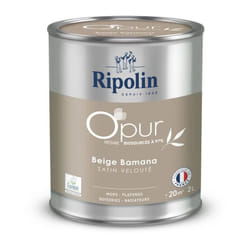 Ripolin - O'pur murs boiseries radiateurs beige bamana satin velouté 2 l