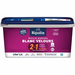 Mur & plafond 2 en 1 blanc velours - RIPOLIN - 25 L