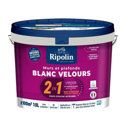 Mur & plafond 2 en 1 blanc velours - RIPOLIN - 10 L