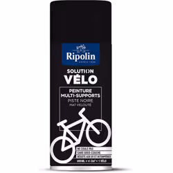 Peinture Multi-supports Solution velo - Mat Veloute - 400ML - Piste Noire - Ripolin Ripolin Solution Vélo est une peinture de ...