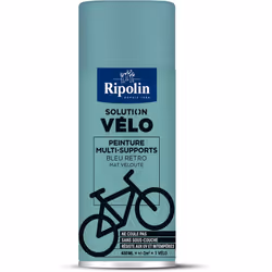 Peinture Multi-supports Solution velo - Mat Veloute - 400ML - Bleu Retro - Ripolin Ripolin Solution Vélo est une peinture des ...