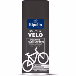 Peinture Multi-supports Solution velo - Mat Veloute - 400ML - Gris Carbone - Ripolin Ripolin Solution Vélo est une peinture d ...