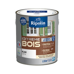 Ripolin - Peinture pour Bois Intérieur et Extérieur - Satin - 2,5L - Blanc