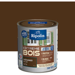 Ripolin - Peinture Bois Satin Haute Protection 10 ans qui Protege et Magnifie vos Bois - Châtaignier