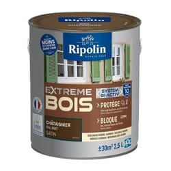 Ripolin - Peinture pour Bois Intérieur et Extérieur - Satin - 2,5L - Châtaignier ral 8007