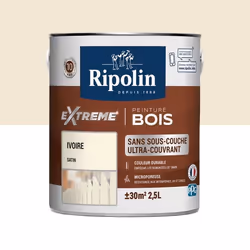 RIPOLIN Peinture pour bois intérieur et extérieur - Ivoire satin - 25 L