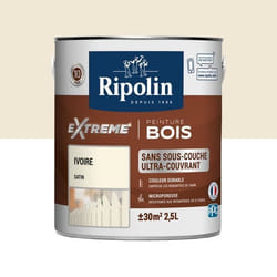 RIPOLIN Peinture pour bois intérieur et extérieur - Ivoire satin - 25 L