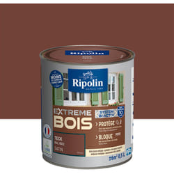 Ripolin - Peinture pour Bois Intérieur et Extérieur - Satin - 0,5L - Teck ral 8002