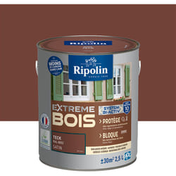 Ripolin - Peinture pour Bois Intérieur et Extérieur - Satin - 2,5L - Teck