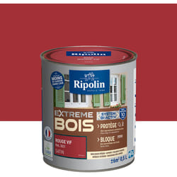 Ripolin - Peinture pour Bois Intérieur et Extérieur - Satin - 0,5L - Rouge Vif Ral 3031