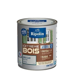 RIPOLIN Peinture Bois Satin Haute Protection 10 ans qui Protège et Magnifie vos Bois - Gris clair