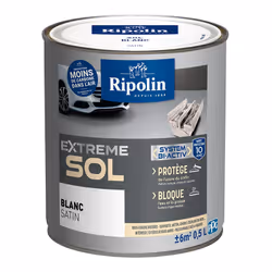 Peinture Sol Satin avec sous-couche intégrée - Protection 10 ans - Ripolin - BENEFICES : Peinture pour SOL Peinture auto-nive ...