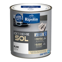 Peinture pour Sol Intérieur et Extérieur - Satin - 0,5L - Blanc - Ripolin