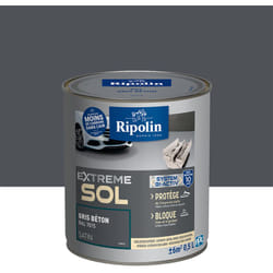 Ripolin - Peinture pour Sol Intérieur et Extérieur - Satin - 0,5L - Gris Béton Ral 7015