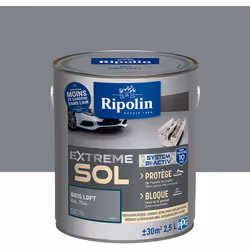 Peinture Sol Satin avec sous-couche intégrée - Protection 10 ans - Ripolin - BENEFICES : Peinture pour SOL Peinture auto-nive ...