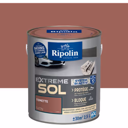 Peinture Sol Satin avec sous-couche intégrée - Protection 10 ans - Ripolin - BENEFICES : Peinture pour SOL Peinture auto-nive ...