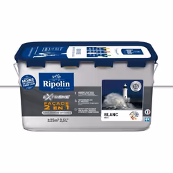 Peinture pour façade RIPOLIN - Blanc mat - Protection Extrême - 25 L