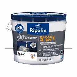 Ripolin Extreme façade Universelle 2 en 1 vous assure un résultat parfait, durable dans le temps. Un seul produit : une appli ...