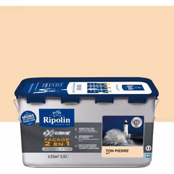 Peinture pour façade RIPOLIN - Protection Extrême - Ton pierre mat - 25 L