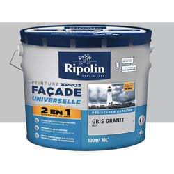 Ripolin - Peinture façade XPro3 Universelle 2 en 1 Gris granit 10 l