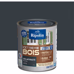 Peinture Bois Intérieur / Extérieur Ecolabel - Satin - Ripolin - BENEFICES : Peinture pour BOIS avec sous-couche intégrée Hau ...