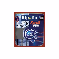 RIPOLIN Peinture Acrylique Xpro3 Tri Active Fer est une peinture antirouille à très haut pouvoir couvrant, spécialement conçu ...