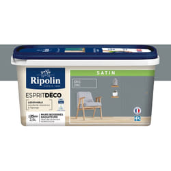 Ripolin - Peinture Murale Toutes Pièces - Satin - 2,5L - Gris Zinc