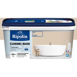 Ripolin - Peinture Murale spéciale Cuisine et Bain - Satin - 2L - Lin