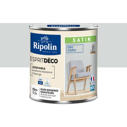 Ripolin - Peinture Murale Toutes Pièces - Satin - 0,5L - Gris Souris