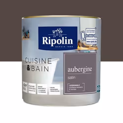 RIPOLIN Peinture Murale spéciale Cuisine & Bain - Aubergine Satin 05L