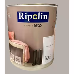 RIPOLIN Peinture Esprit Déco est une peinture acrylique monocouche lessivable, d'aspect mat pour murs et boiseries. Cette pei ...