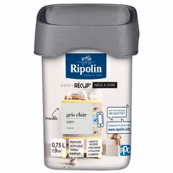 RIPOLIN Peinture de Rénovation Toutes Pièces - Gris Clair Satin 075L