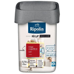 RIPOLIN Peinture de Rénovation Toutes Pièces - Rouge Coquelicot Satin 075L