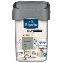 RIPOLIN Peinture de Rénovation Toutes Pièces - Gris Étain Satin 075L
