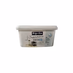 RIPOLIN Peinture Supercrème Murs & Plafonds Blanc Mat est une peinture à haut pouvoir couvrant spécialement conçue pour les m ...