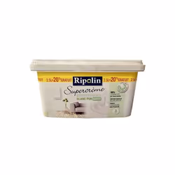 RIPOLIN Peinture Supercrème Murs & Plafonds Blanc Satin 3 L