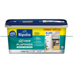 Ripolin - Peinture Blanc Mat - Résultat sans trace - 3L