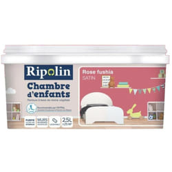 Ripolin - Peinture satinée Chambre d'enfants Rose fushia 2,5 l