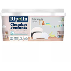 Ripolin - Peinture satinée Chambre d'enfants Gris souris 2,5 l