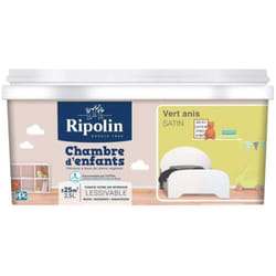 Ripolin - Peinture satinée Chambre d'enfants Vert Anis 2,5 l