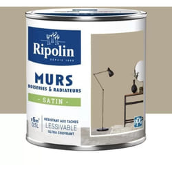 Ripolin - Peinture Murs, Boiseries, Radiateurs Satin Beige cachemire 0,5 l