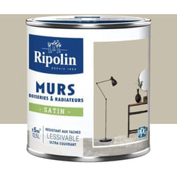 Ripolin - Peinture Murs, Boiseries, Radiateurs Satin Beige kyanité 0,5 l